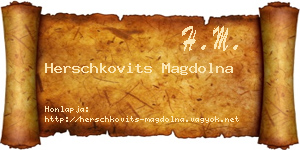 Herschkovits Magdolna névjegykártya